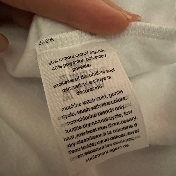 NWT ice white Tommy cropped hoodie size L - Picture 2 of 4